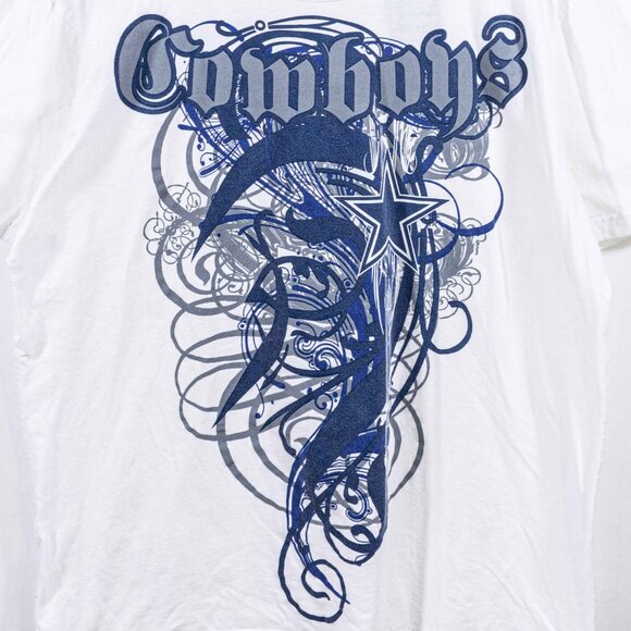 Dallas Cowboys Tribal Print T-Shirt Reebok NFL Football XXL Y2K - Picture 3 of 4